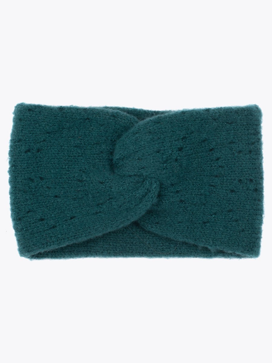 Twentyfour Mellow Strikket Pannebånd Mørk grønn