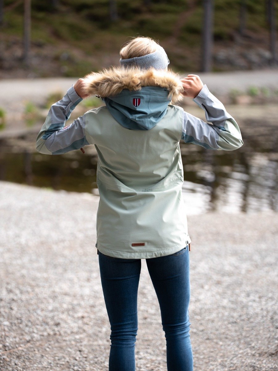 Twentyfour Finse 2-lags Anorakk Lys sjøgrønn