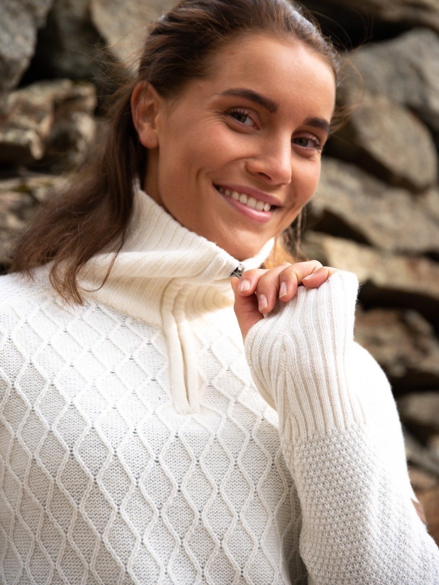 Twentyfour Mellow Half Zip Ullgenser Natur