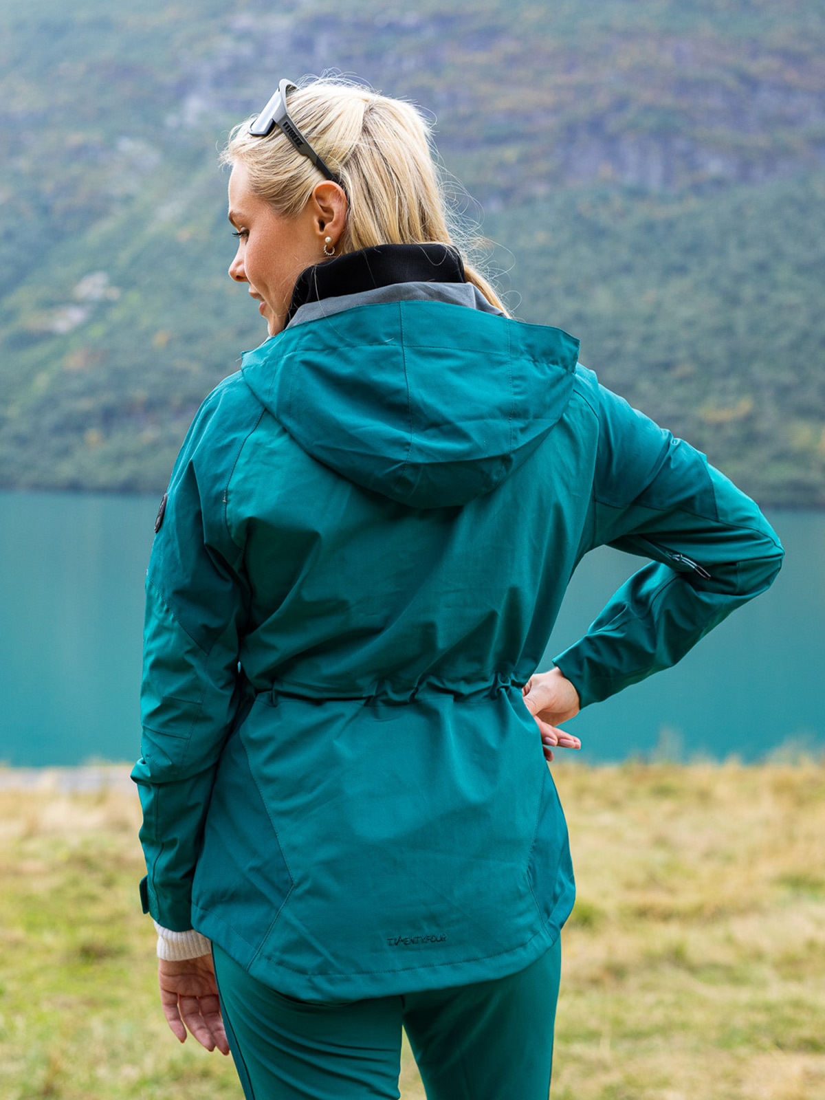 Twentyfour Flåm Stretch 2-Lags Jakke Mørk Jade