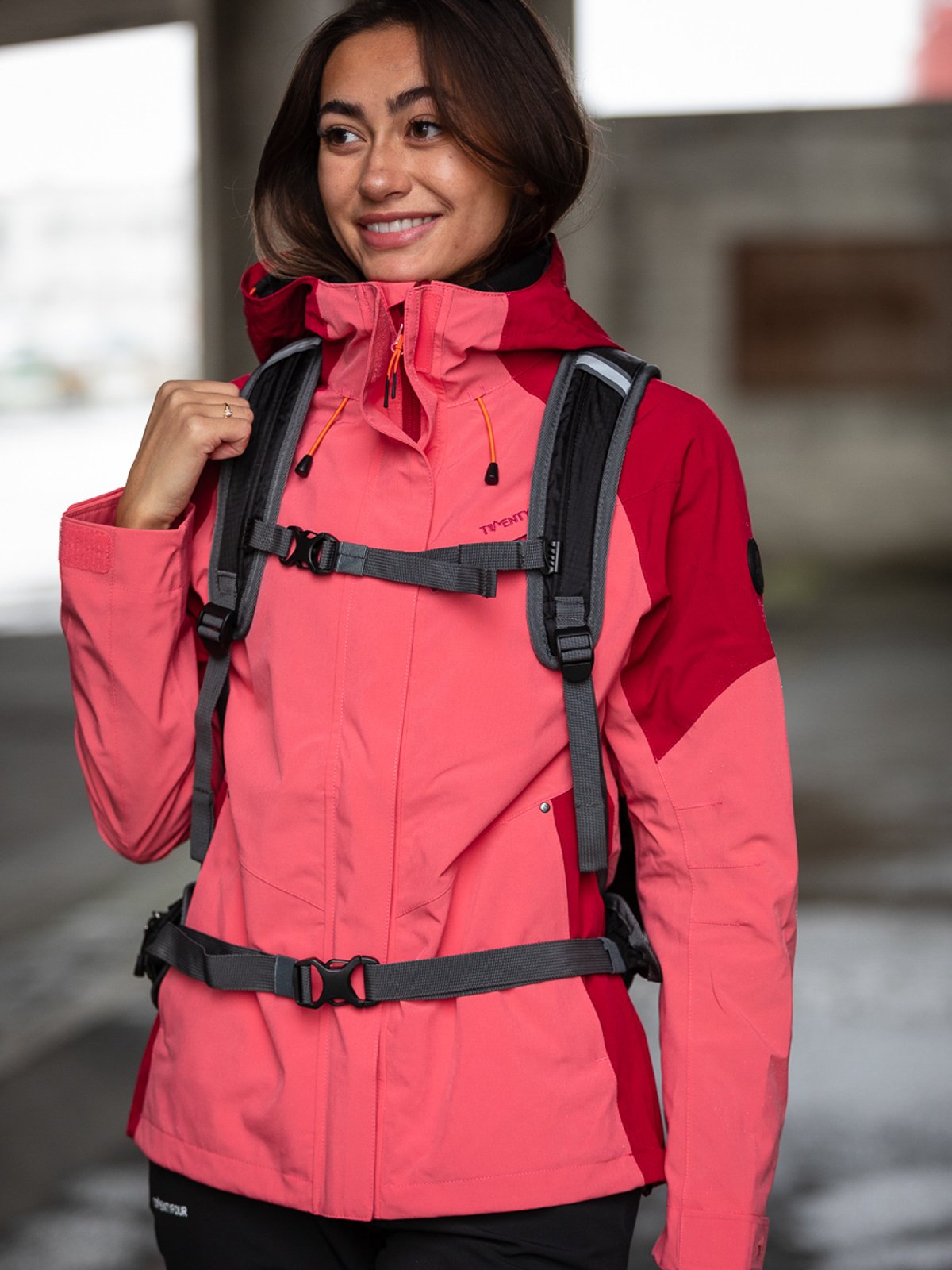 Twentyfour Flåm Stretch 2-Lags Jakke Varmrosa