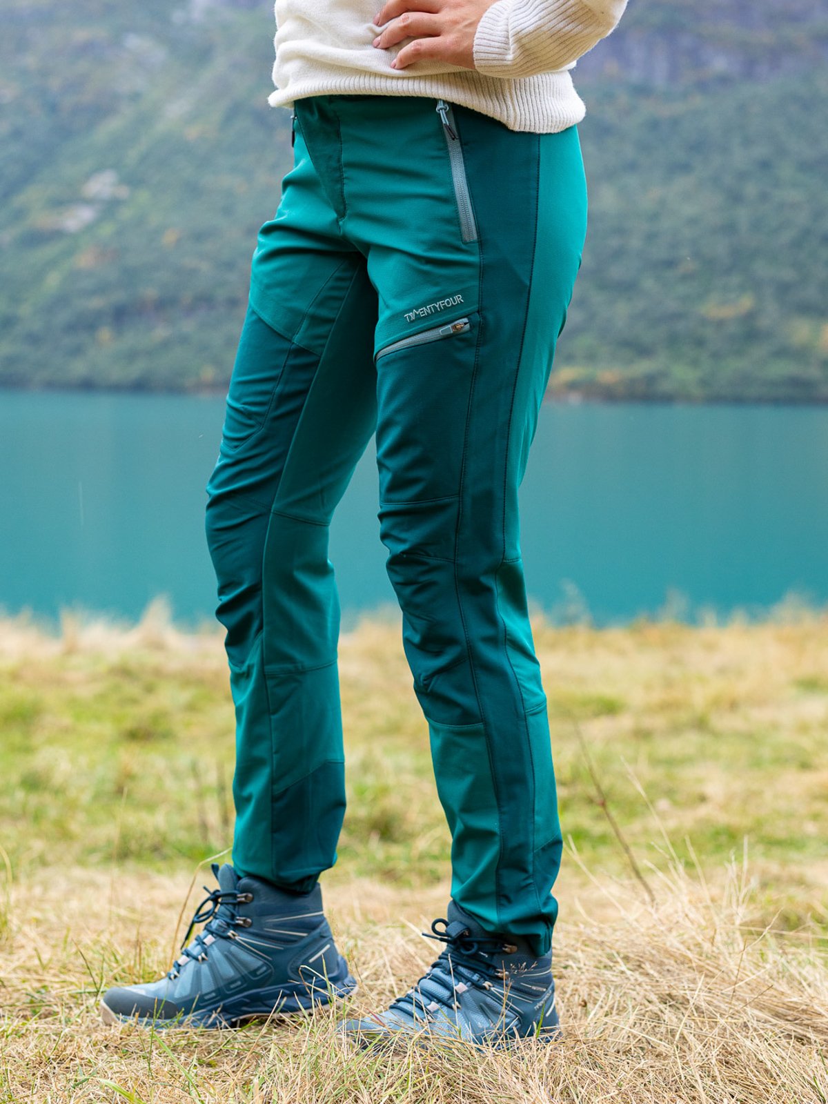 Twentyfour Flåm Light Softshell Bukse Mørk Jade