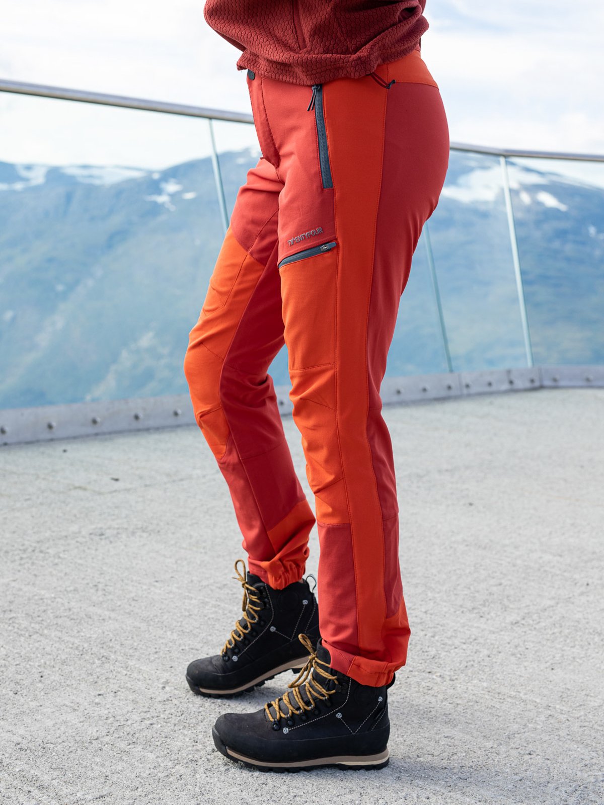 Twentyfour Flåm Light Softshell Bukse Mørk Rust