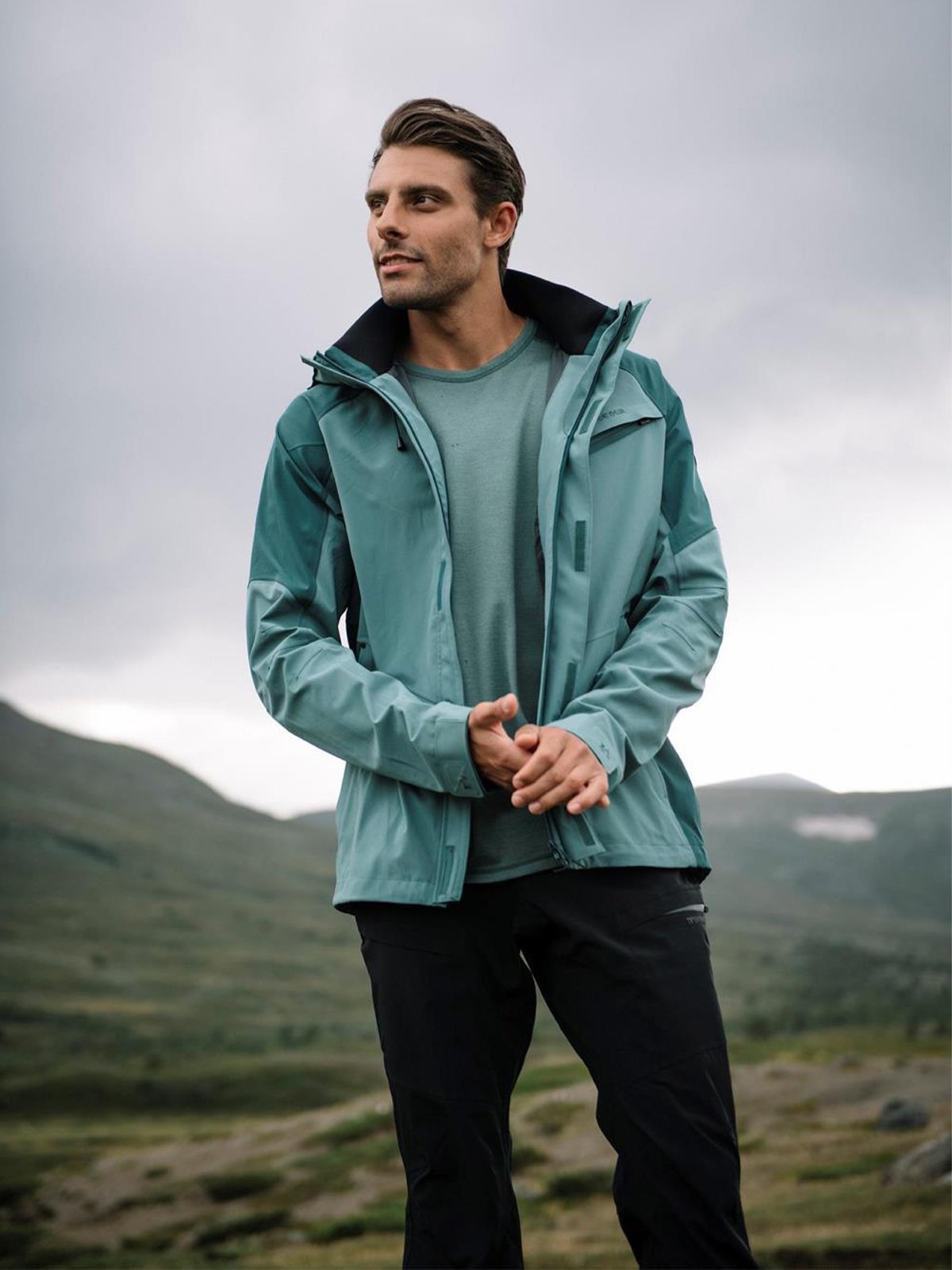 Twentyfour Flåm ST 2-Lags Jakke H Petrolgrønn