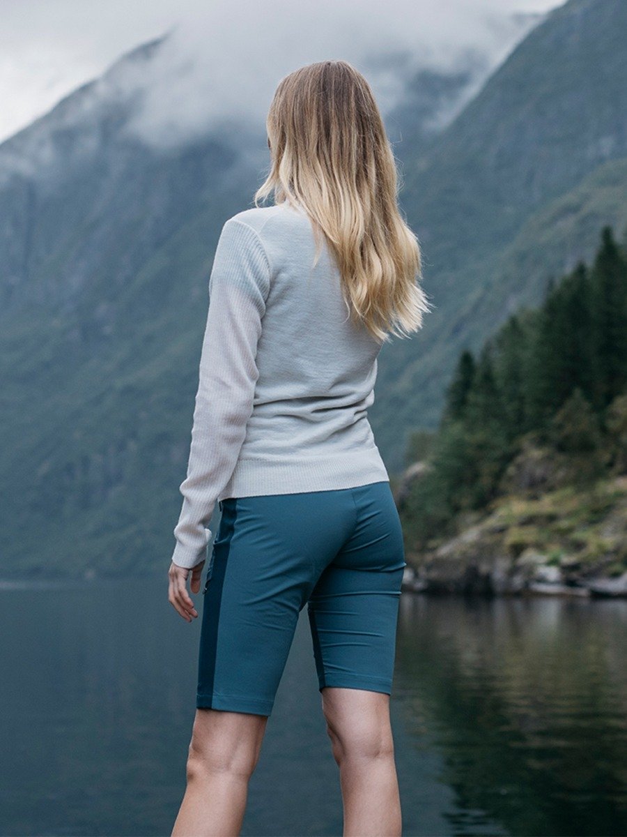Twentyfour Flåm Half Zip Ullgenser Varmhvit