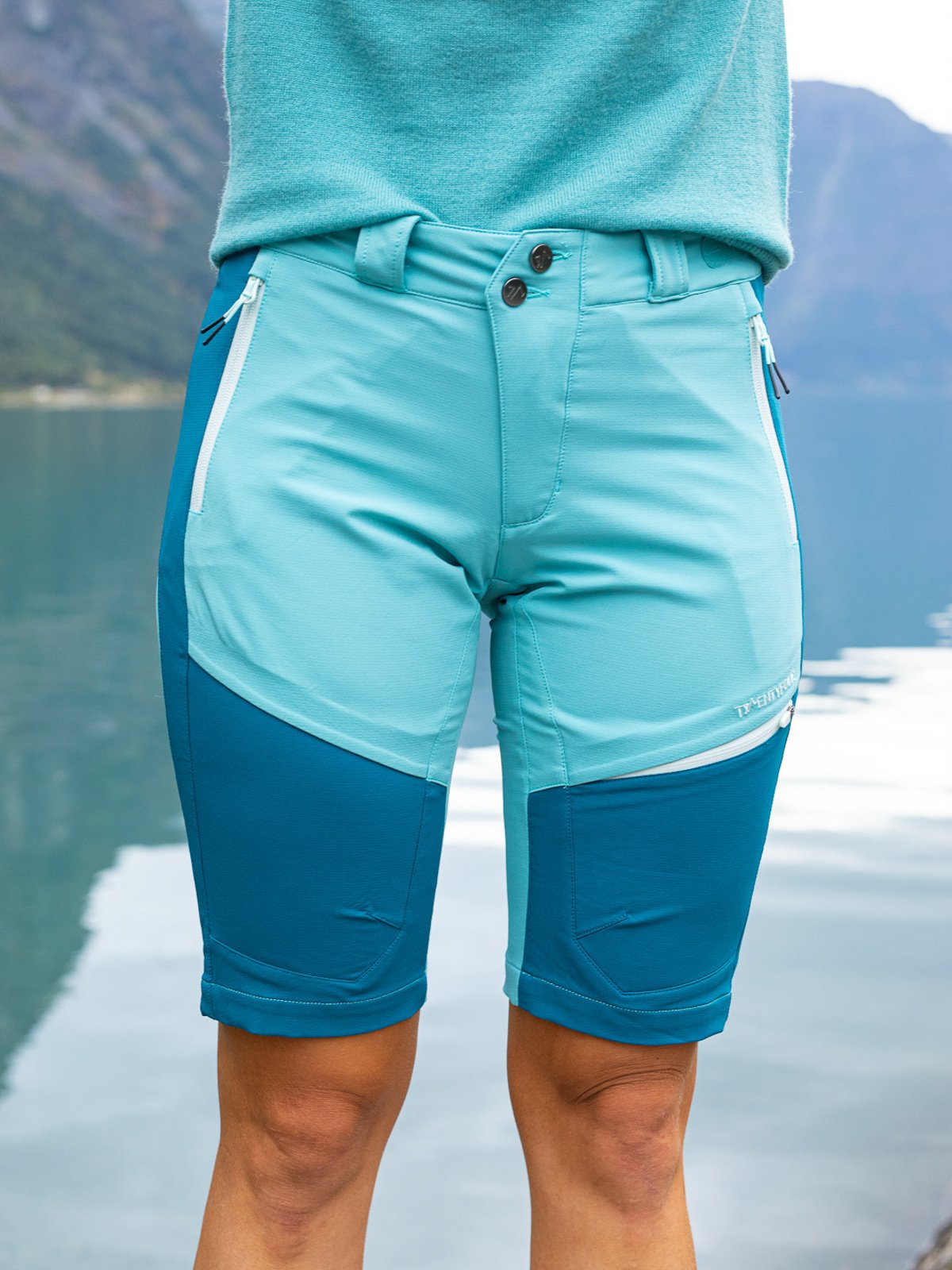 Twentyfour Flåm Light Softshell Lang Shorts Porselen