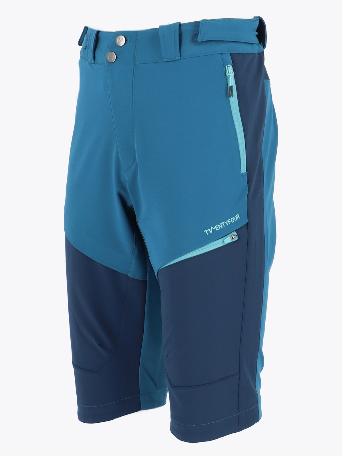 Twentyfour Flåm Light Softshell Lang Shorts H Petrolblå
