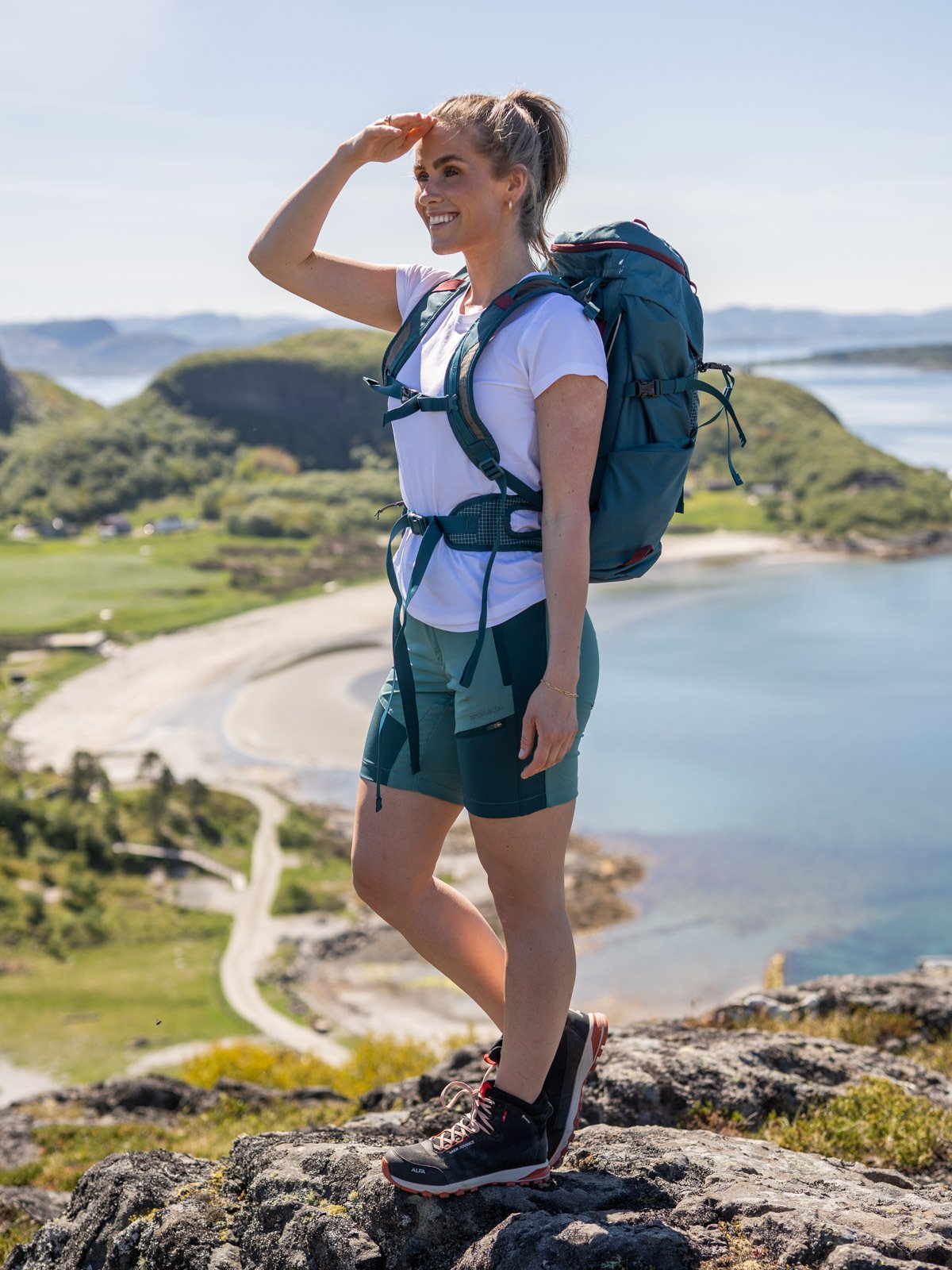 Twentyfour Flåm Light Softshell Shorts Sjøgrønn