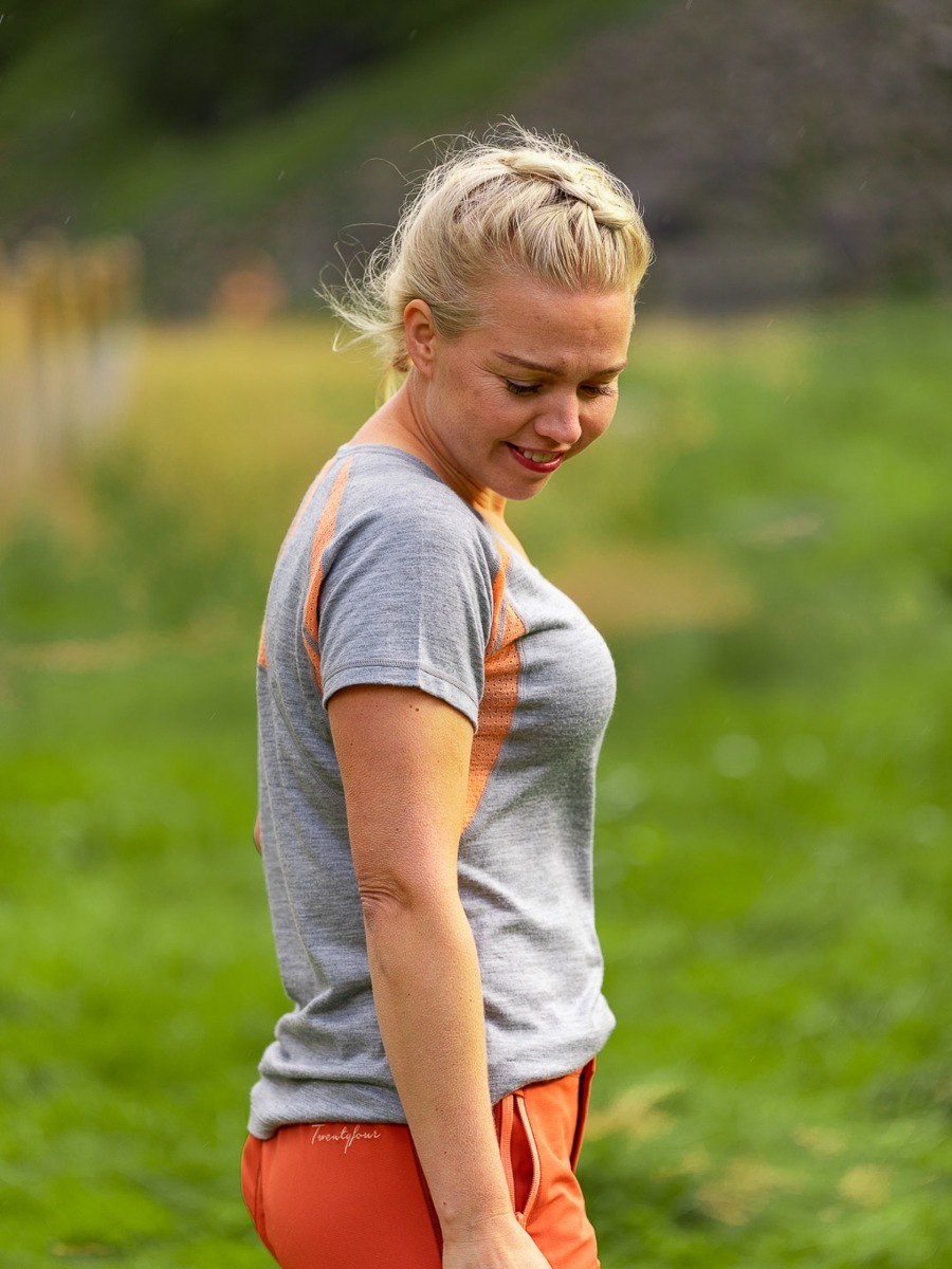 Twentyfour Flåm Lightwool t-skjorte Lys gråmelert