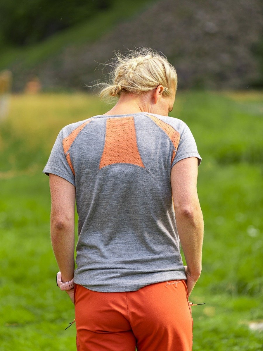 Twentyfour Flåm Lightwool t-skjorte Lys gråmelert