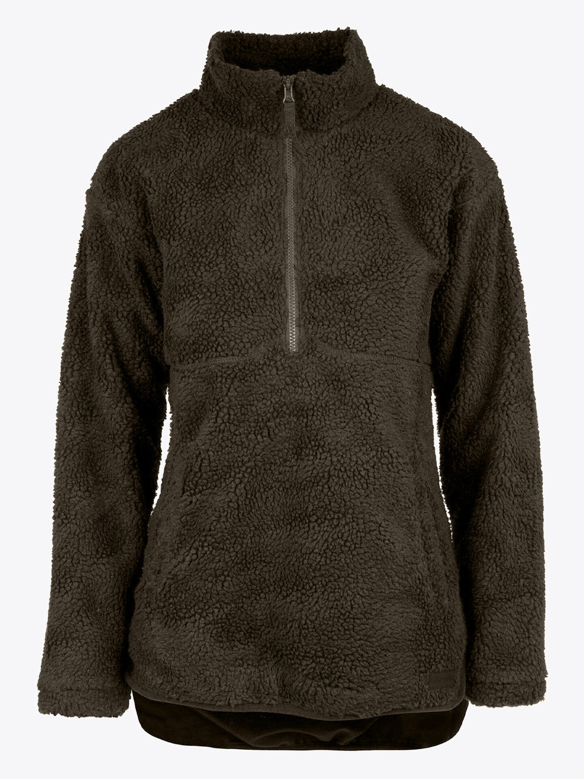 Twentyfour Mellow Pile Half Zip Armygrønn