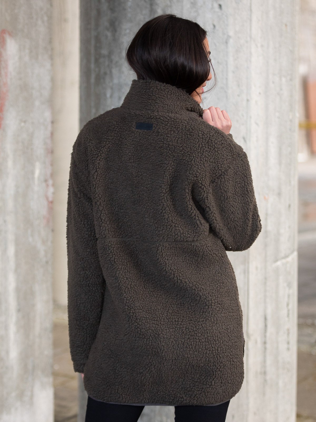 Twentyfour Mellow Pile Half Zip Armygrønn