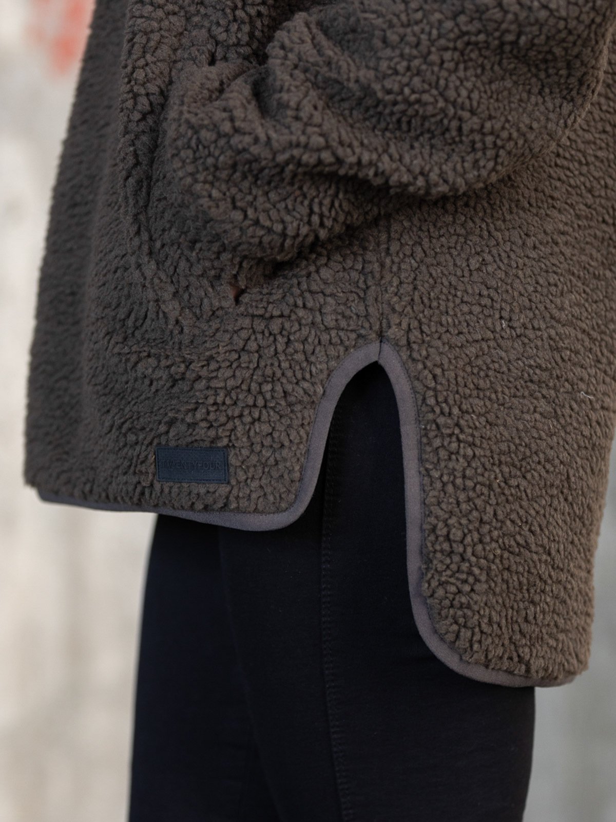 Twentyfour Mellow Pile Half Zip Armygrønn