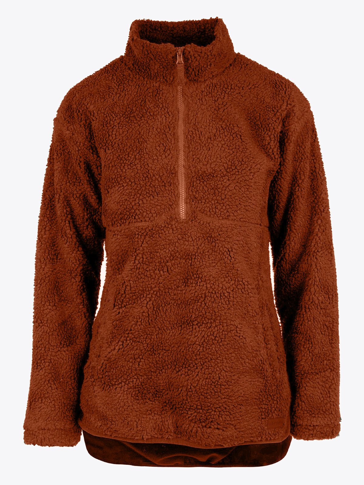 Twentyfour Mellow Pile Half Zip Rustrød/Rødbrun - Get Inspired Exclusive Collection