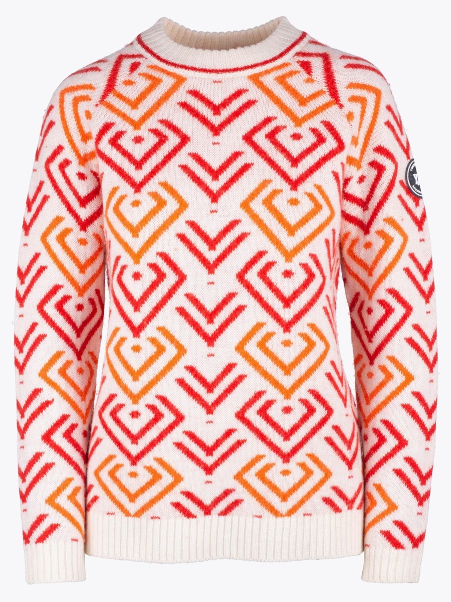 Twentyfour Isbre Strikkegenser Varm rød