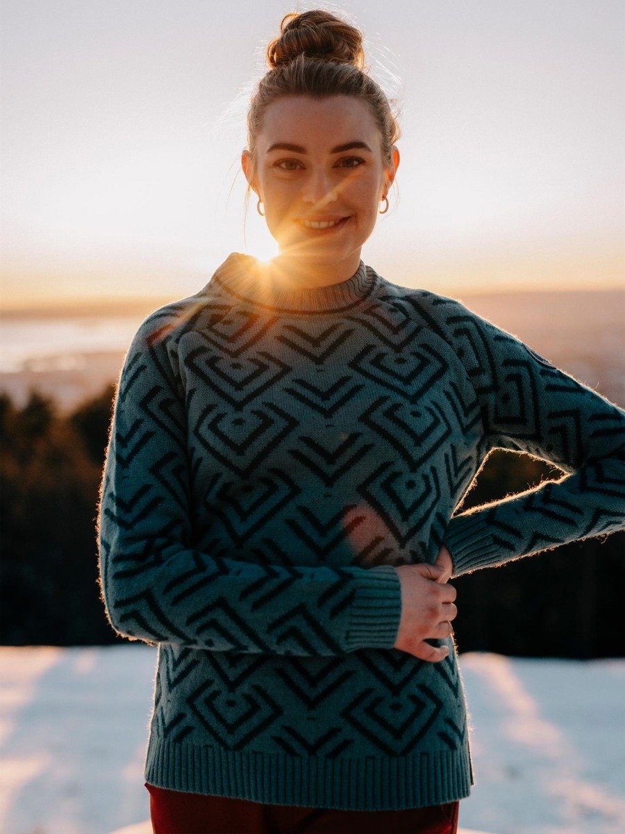 Twentyfour Isbre Strikkegenser Dus grønn