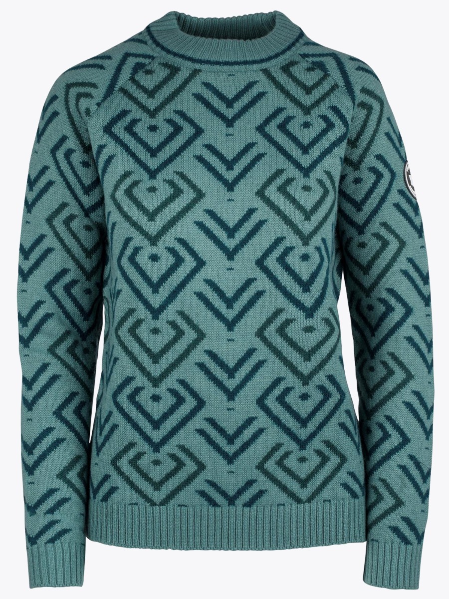 Twentyfour Isbre Strikkegenser Dus grønn