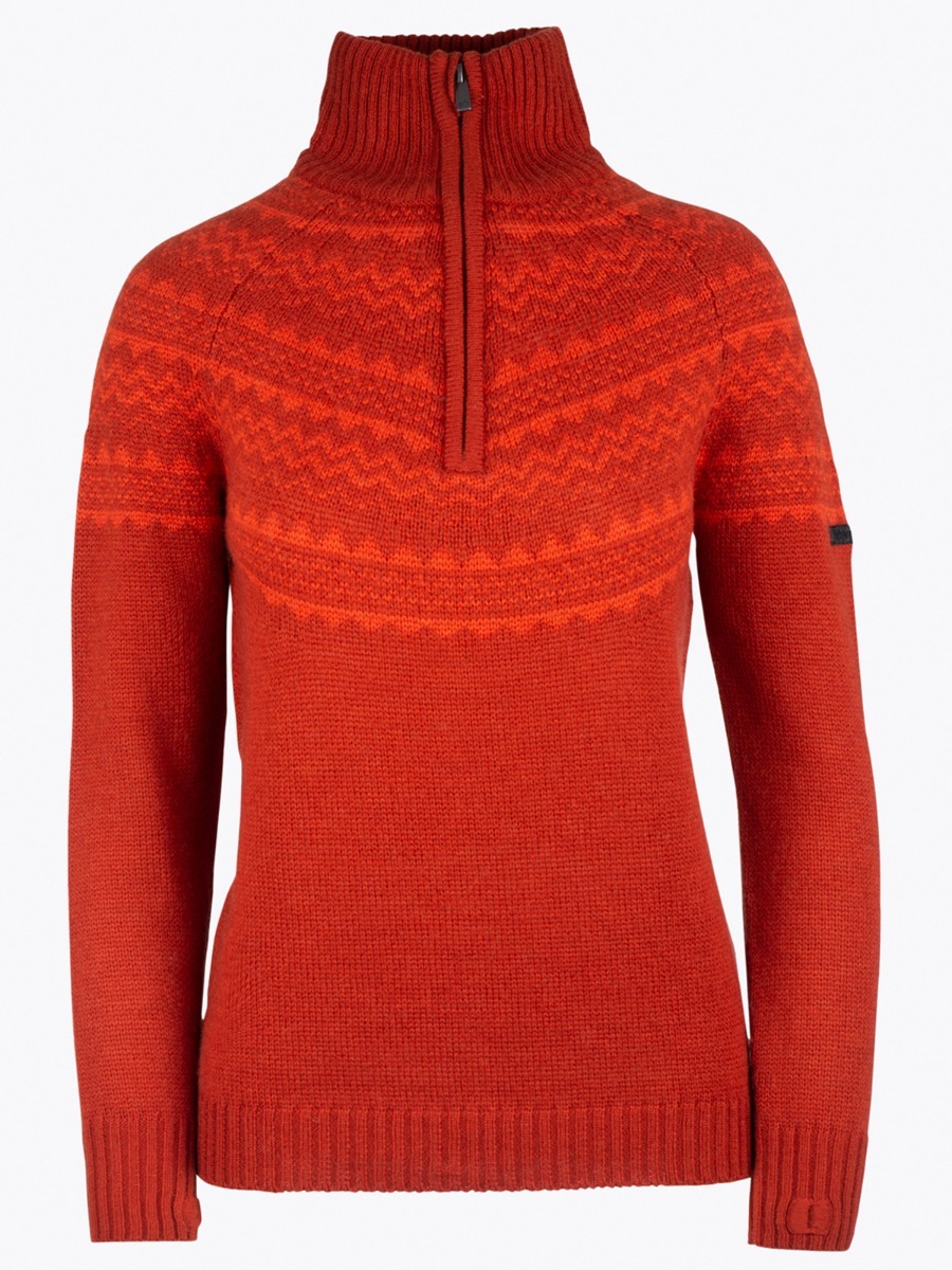 Twentyfour Freja Half Zip Genser Mørk Rust