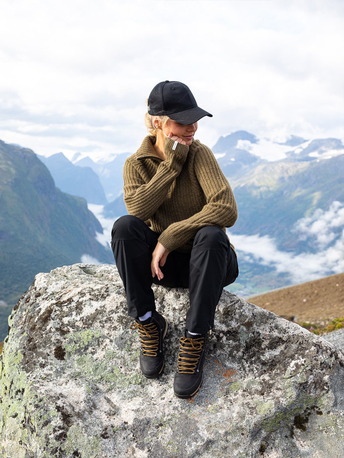 Twentyfour Finse Leather Boot Skyggesort