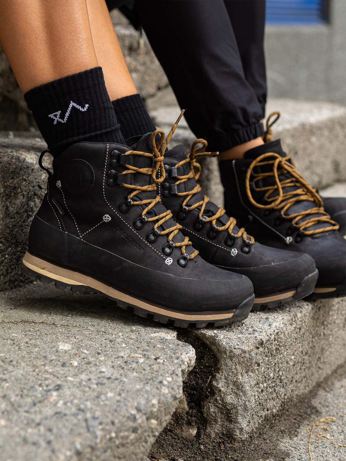 Twentyfour Finse Leather Boot Skyggesort