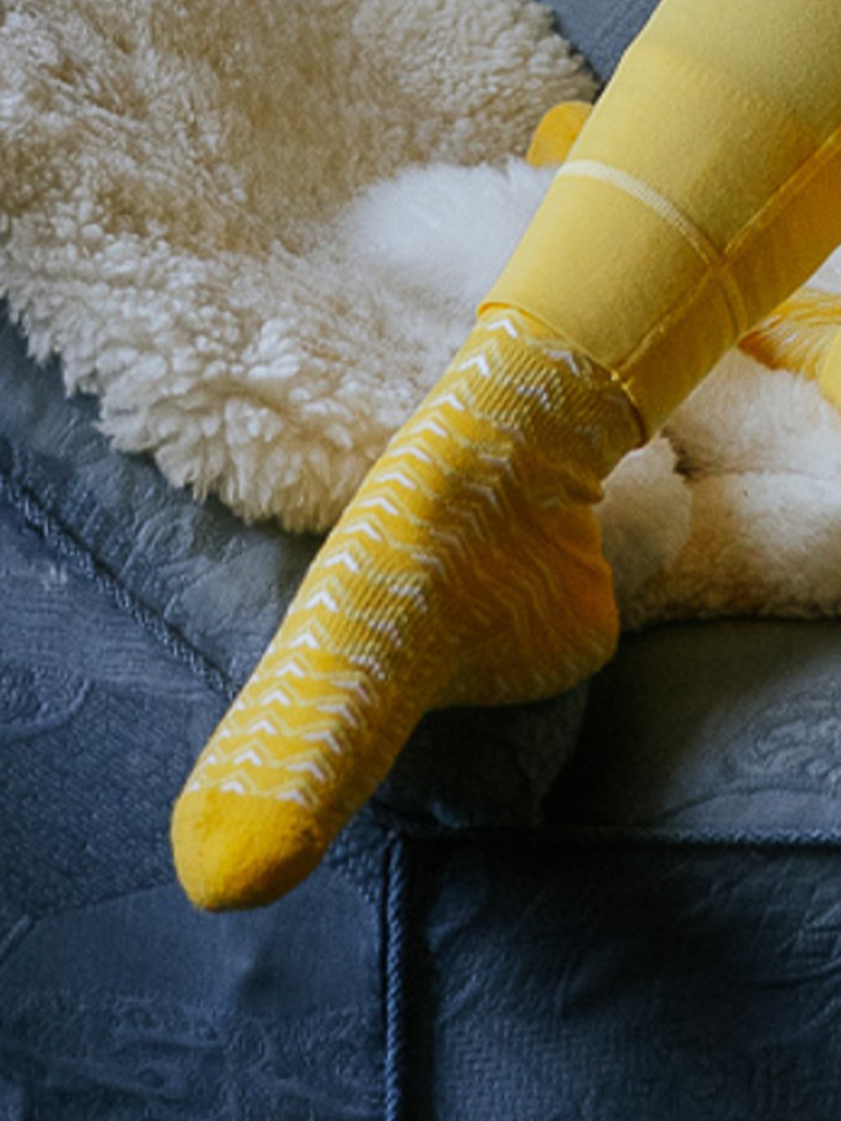 Twentyfour Finse Freja Ullsokk 2pk Knallgul - Get Inspired Exclusive Collection