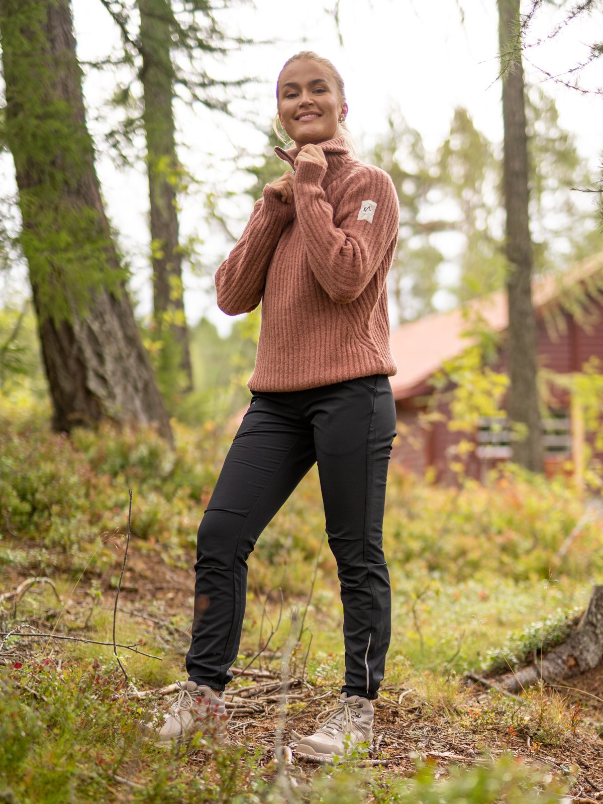 Twentyfour 1222 Half Zip Genser Brent rød