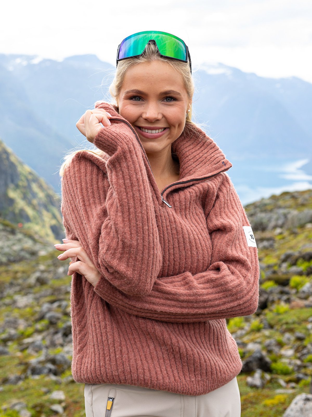 Twentyfour 1222 Half Zip Genser Brent rød