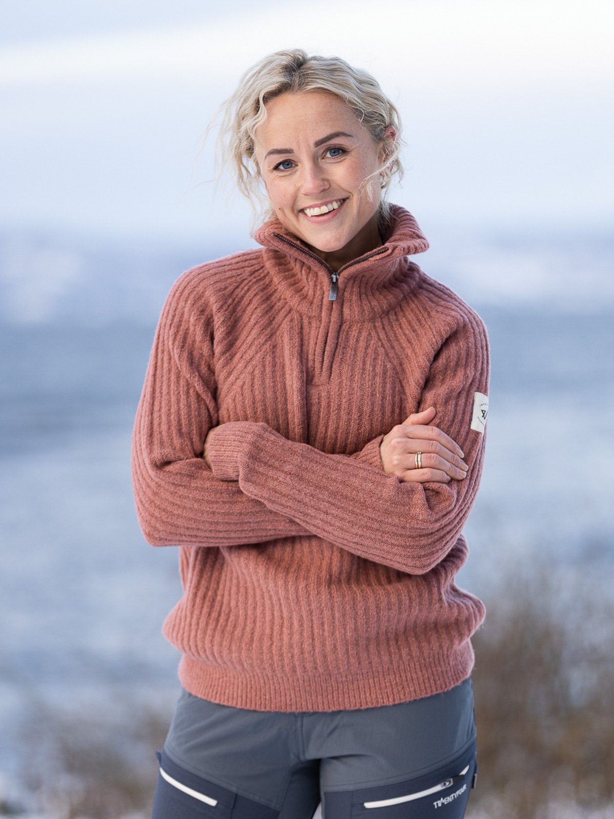 Twentyfour 1222 Half Zip Genser Brent rød