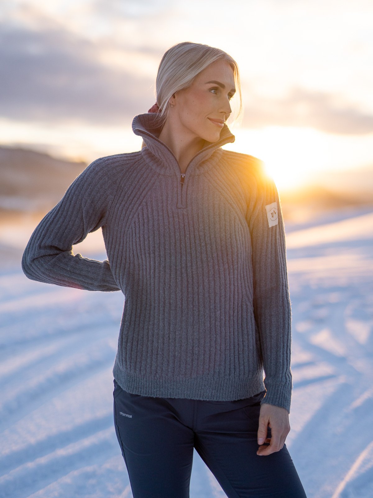 Twentyfour 1222 Half Zip Genser Gråblå