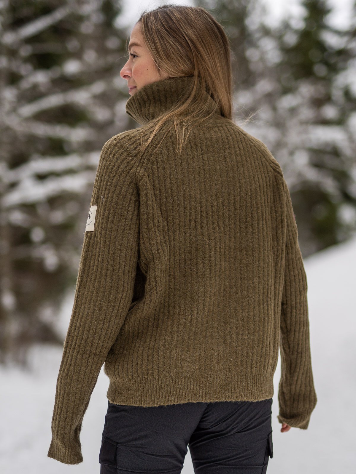 Twentyfour 1222 Half Zip Genser Mørk Oliven