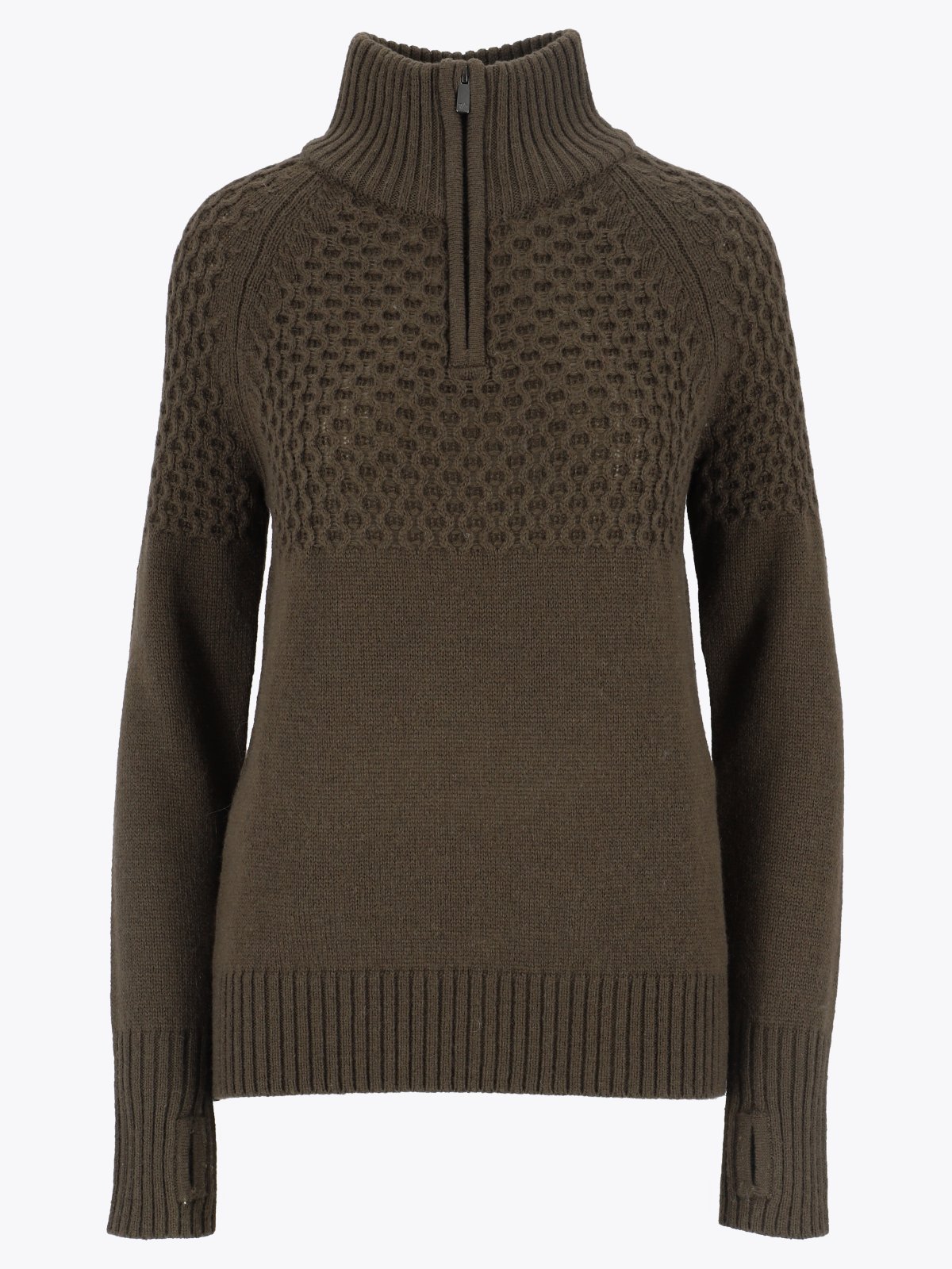 Twentyfour Mellow Wave Ull Half zip Armygrønn