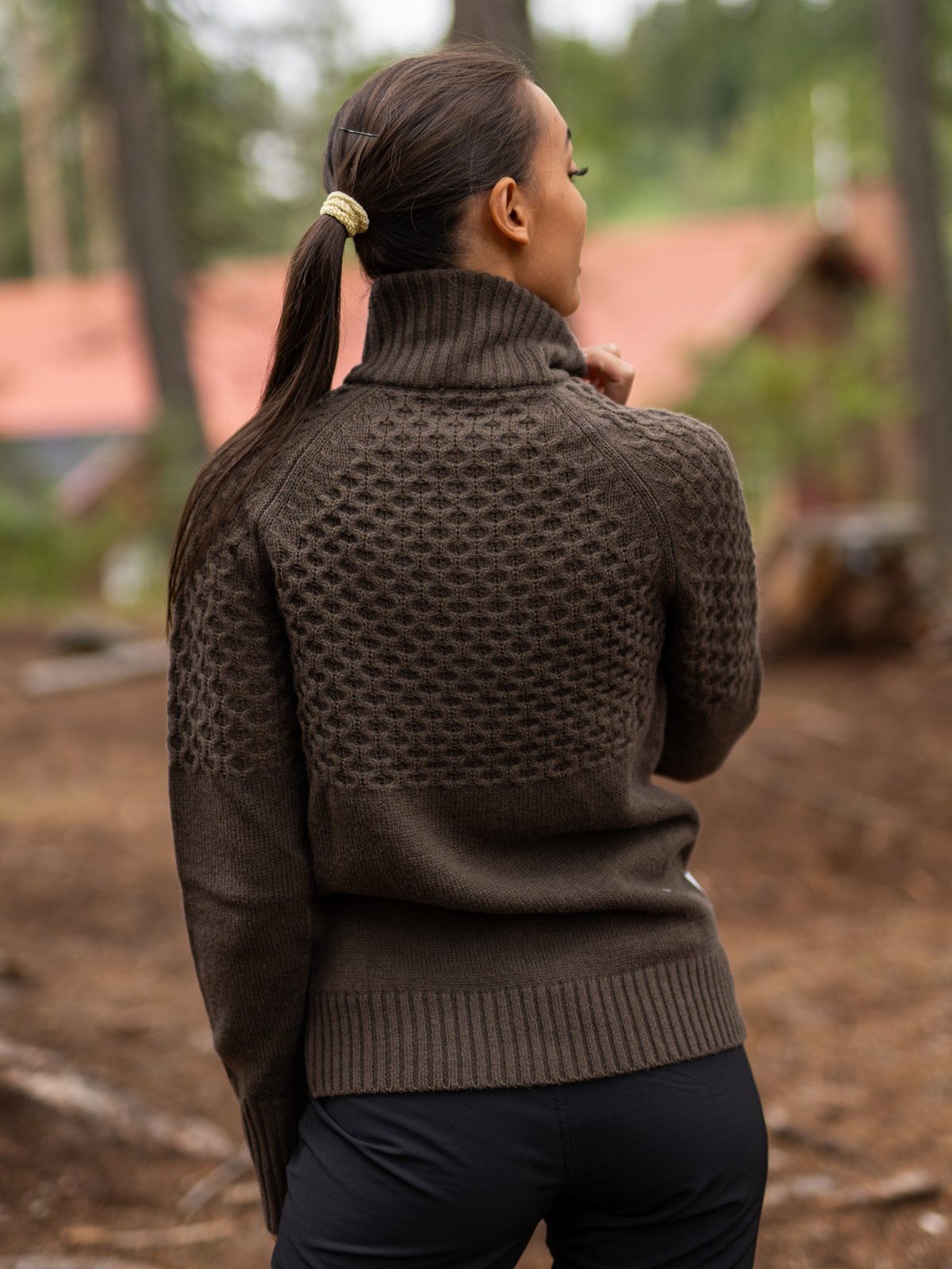 Twentyfour Mellow Wave Ull Half zip Armygrønn