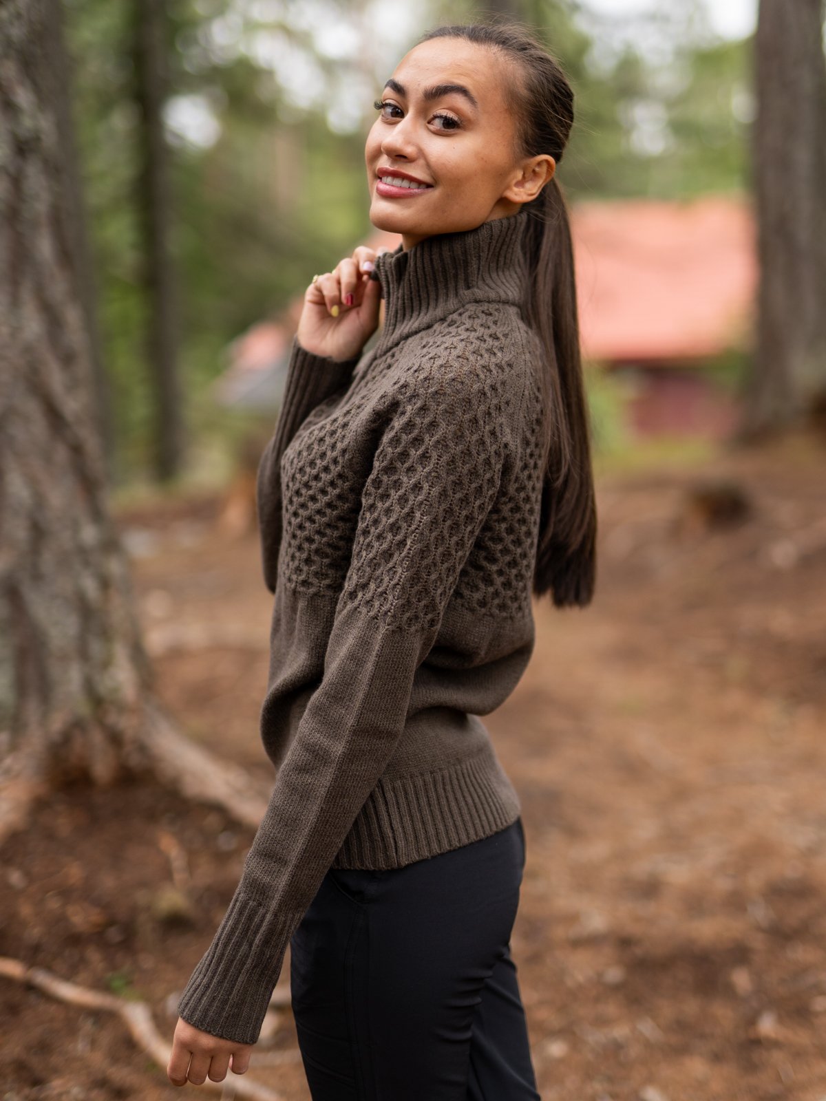 Twentyfour Mellow Wave Ull Half zip Armygrønn