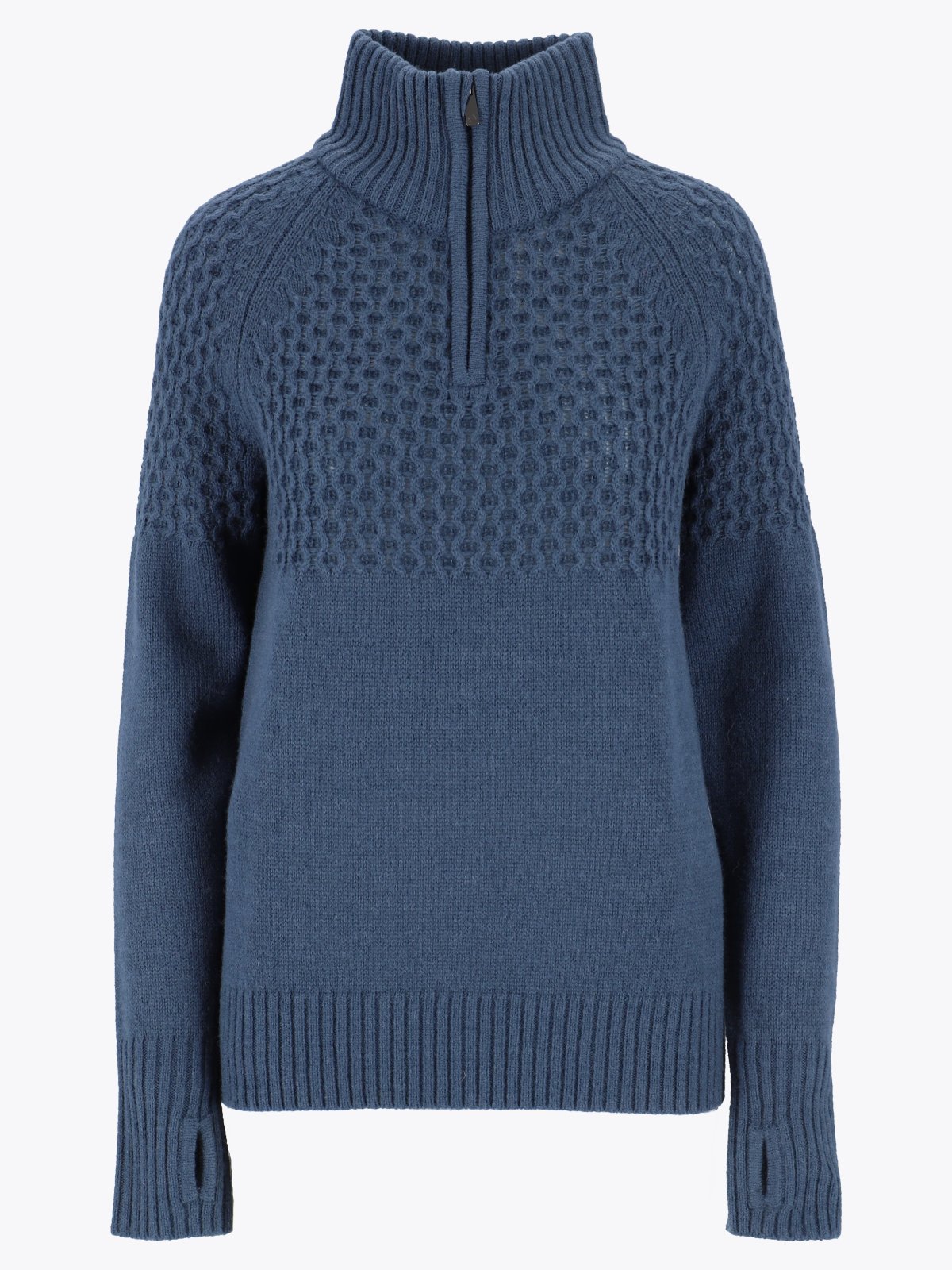 Twentyfour Mellow Wave Ull Half zip Blålilla