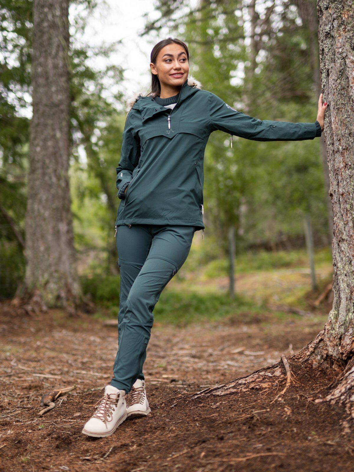 Twentyfour Finse Softshellbukse Flaskegrønn