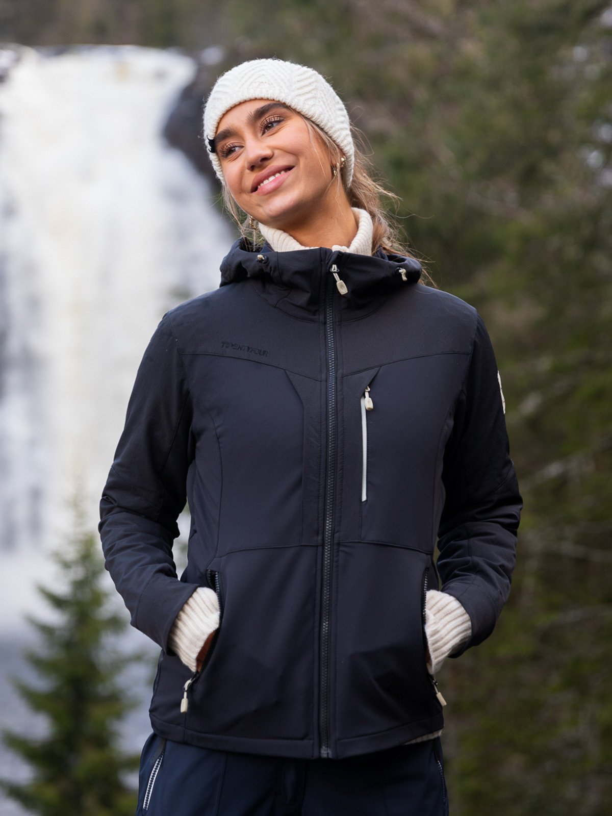 Twentyfour Finse Softshelljakke Skyggesort