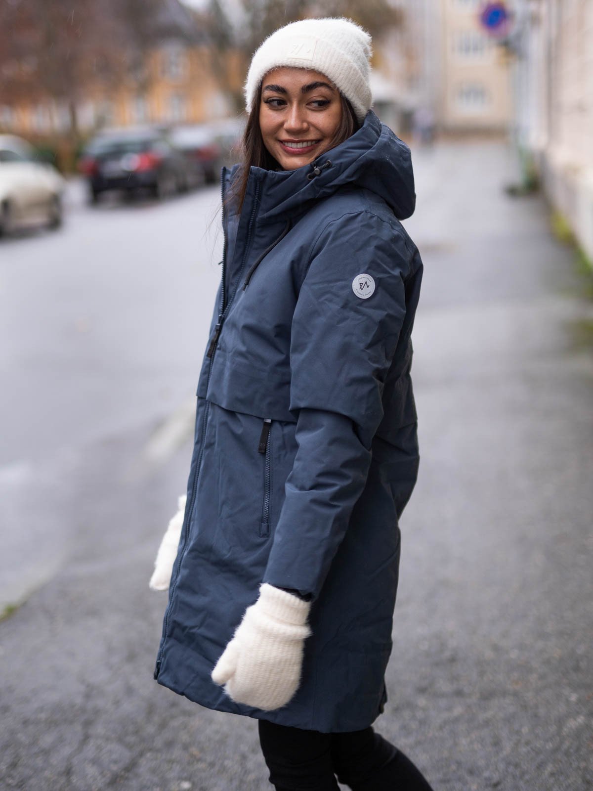 Twentyfour Mellow Vattert Parkas Blekkblå