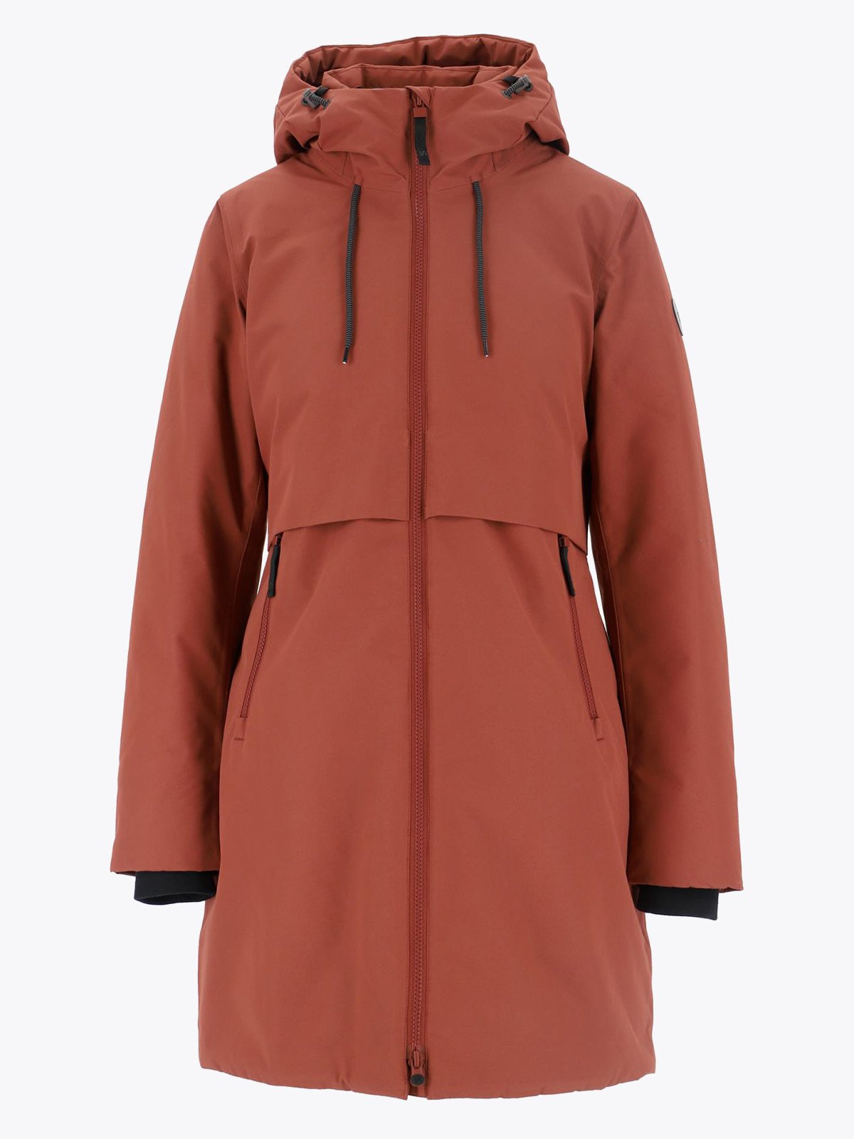 Twentyfour Mellow Vattert Parkas Rødbrun - Get Inspired Exclusive Collection