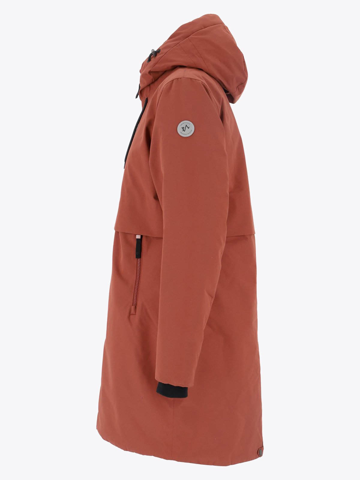 Twentyfour Mellow Vattert Parkas Rødbrun - Get Inspired Exclusive Collection
