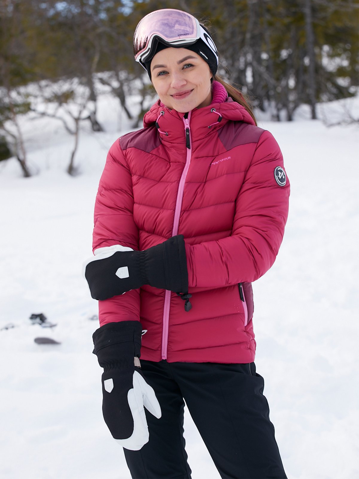 Twentyfour Isbre Dunjakke Kirsebær