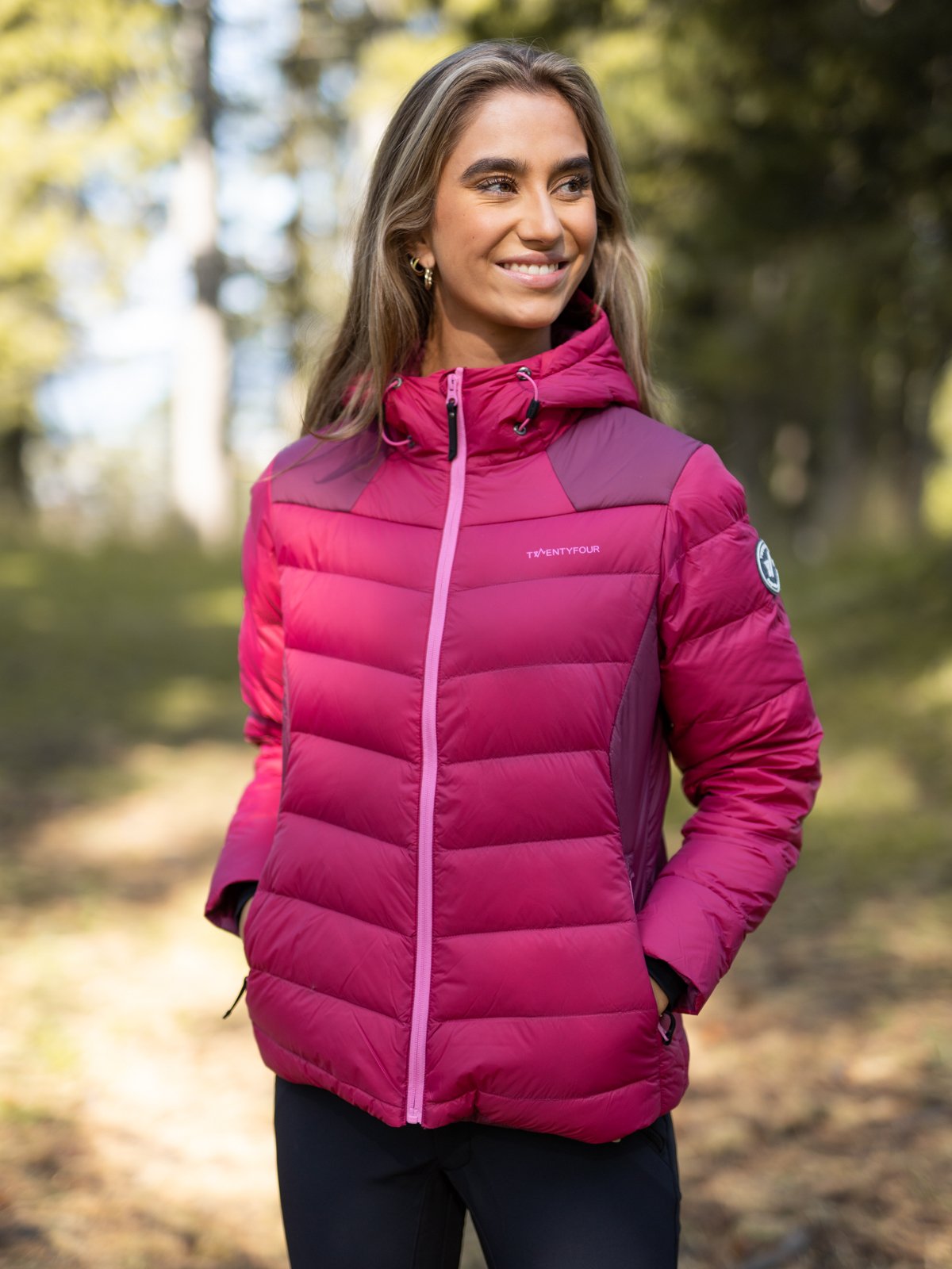 Twentyfour Isbre Dunjakke Kirsebær