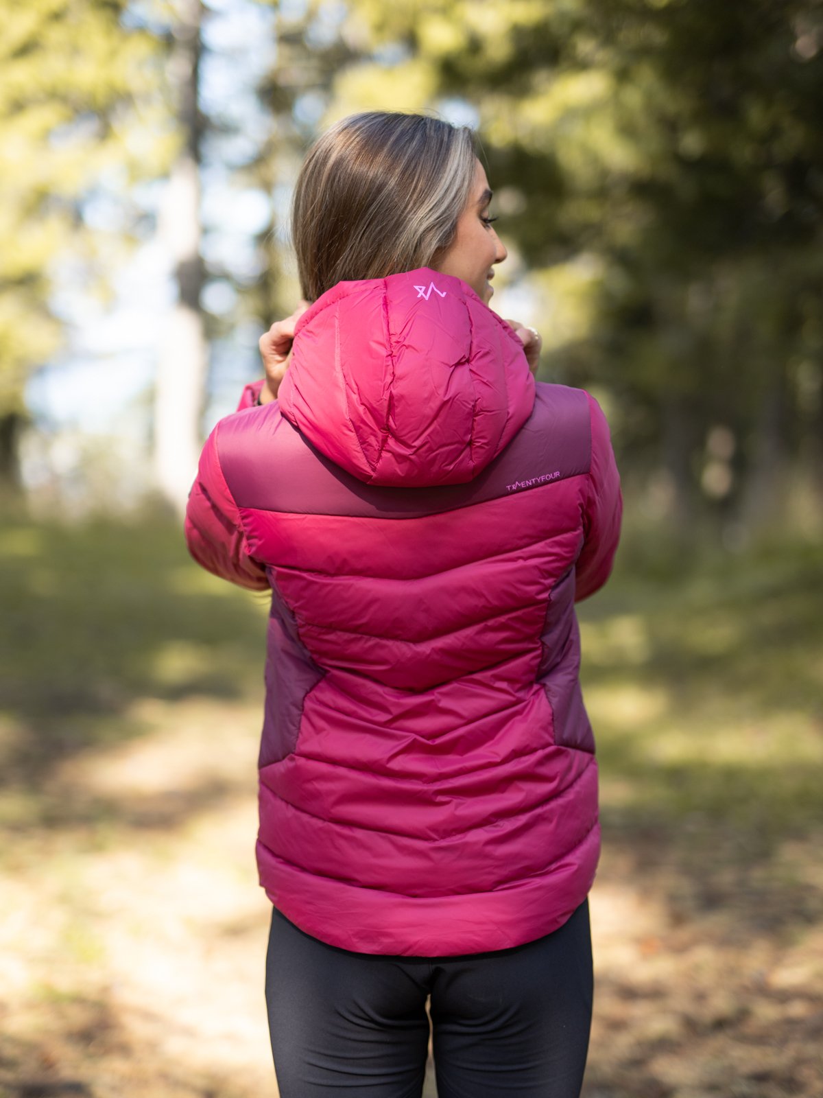 Twentyfour Isbre Dunjakke Kirsebær