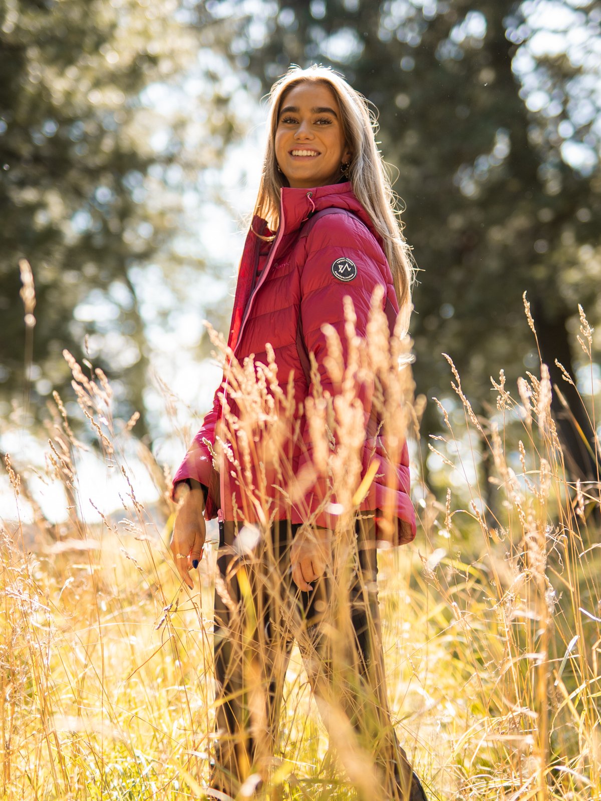 Twentyfour Isbre Dunjakke Kirsebær