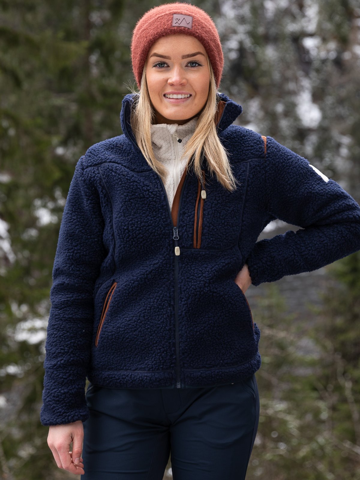 Twentyfour Finse Sherpa Fleece Blekkblå