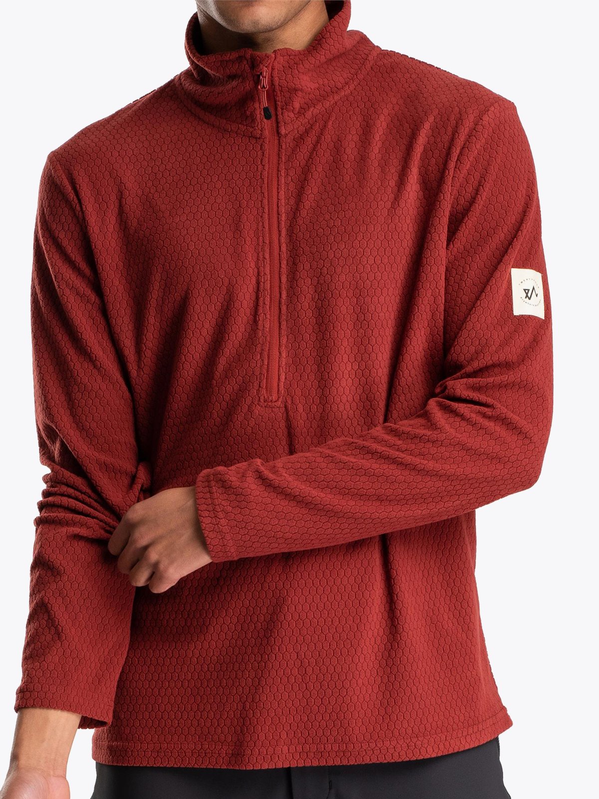 Twentyfour Finse Half Zip Fleece Vinrød