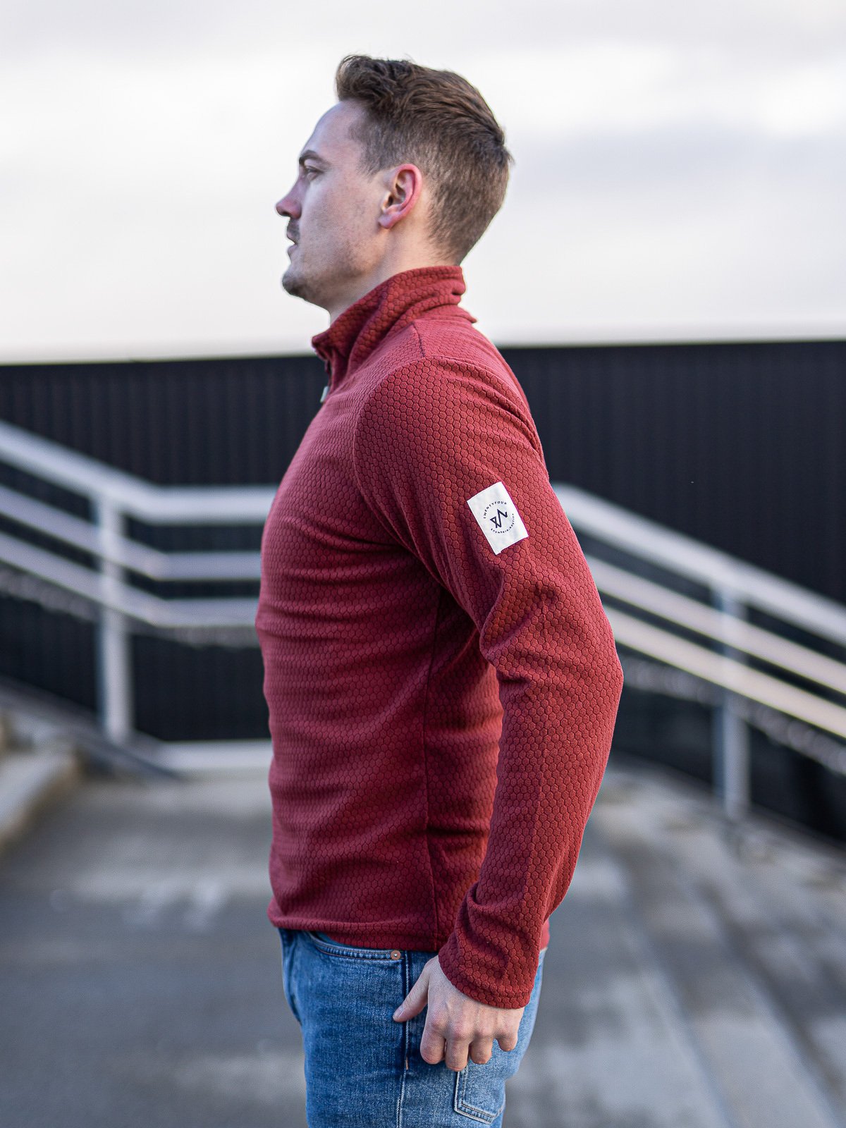 Twentyfour Finse Half Zip Fleece Vinrød