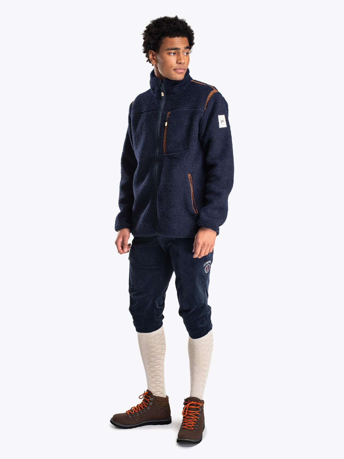Twentyfour Finse Sherpa Fleece Herre Blekkblå