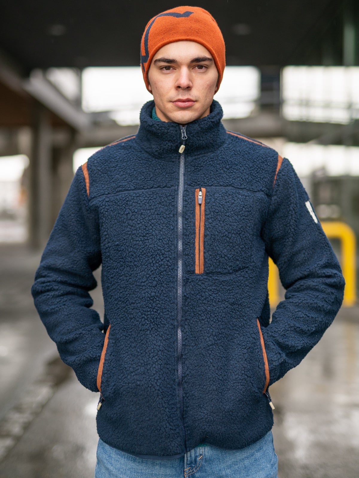 Twentyfour Finse Sherpa Fleece Herre Blekkblå