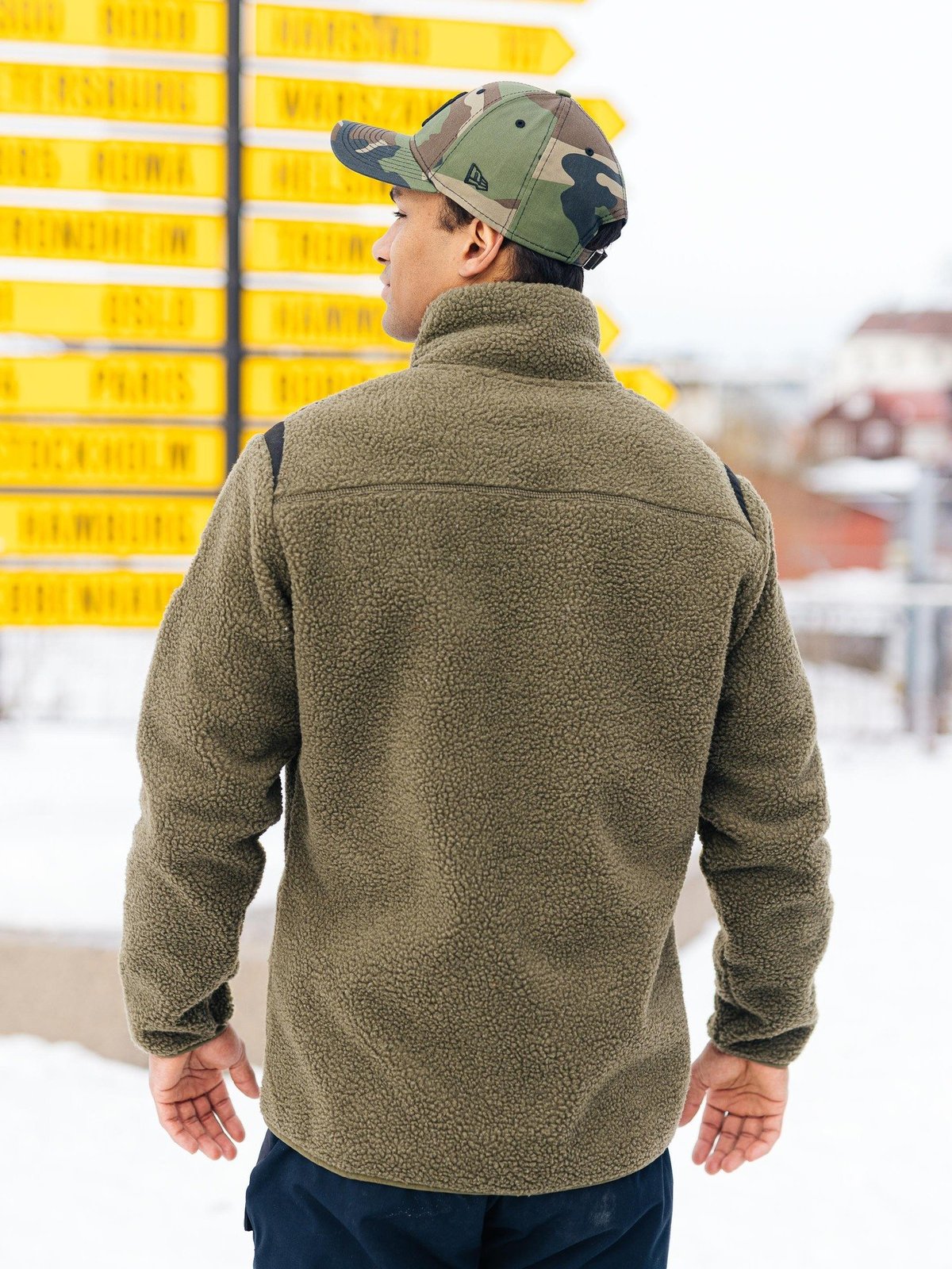 Twentyfour Finse Sherpa Fleece Herre Mørk Oliven
