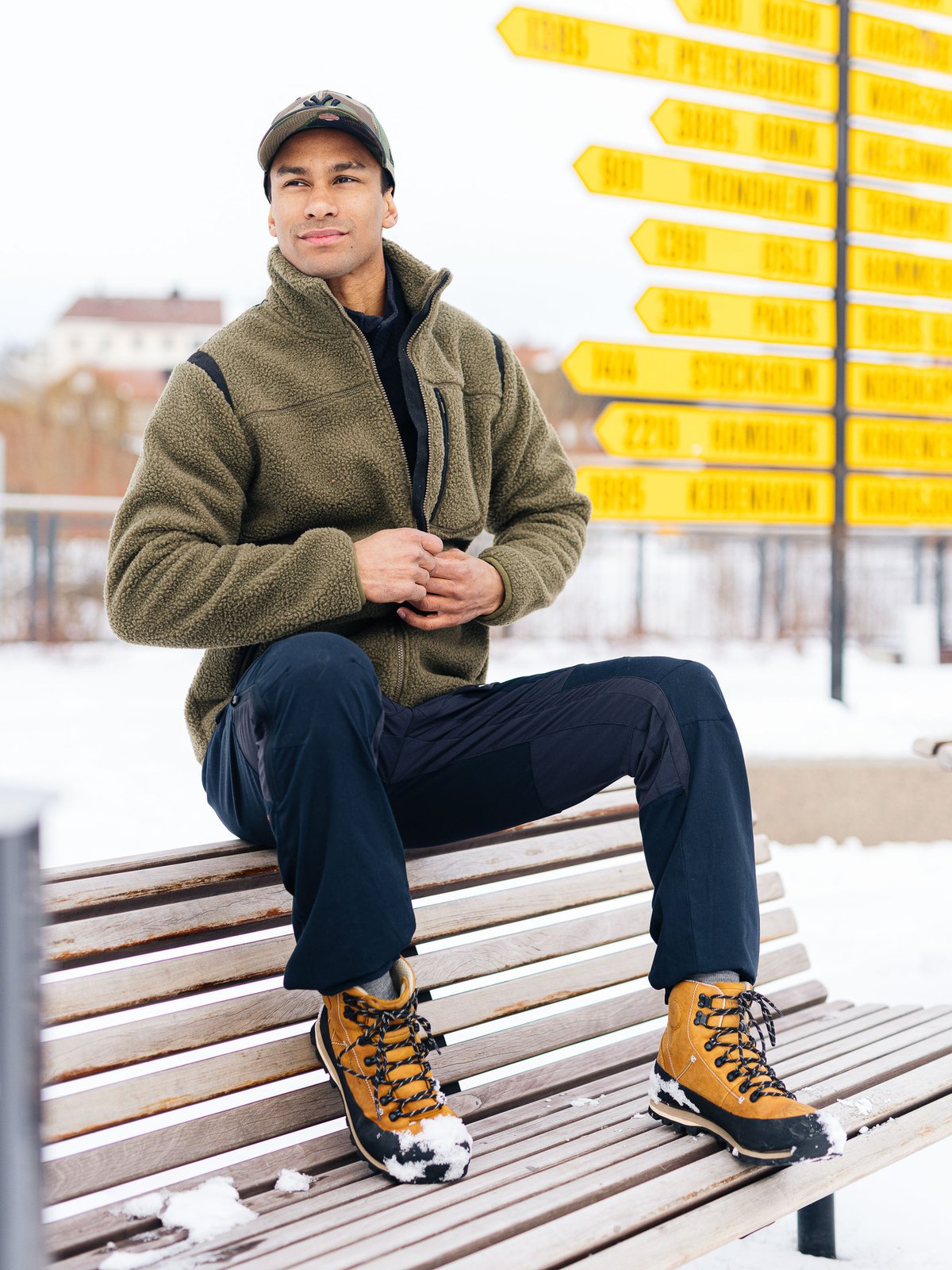 Twentyfour Finse Sherpa Fleece Herre Mørk Oliven